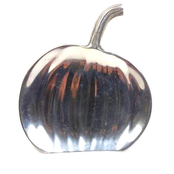 Silvercast Pumpkin Tidbit Cheese Tray Aluminum Metal from India by IHI India - Picture 2 of 6